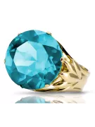 Ring Vintage style Aquamarine 8K žlté zlato vrc029x-aq Art Deco